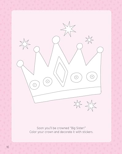 Big Sister Activity Book and Story with More than 80 Stickers - Includes Coloring Pages, Mazes, and More WoodArtSupply