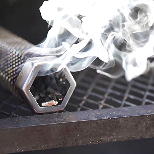 LIZZQ Premium Pellet Smoker Tube 12 inches - 5 Hours of Billowing Smoke - Hot or Cold Smoking - for Any Grill or Smoker - An Easy and Safe Way to Provide Smoking - Free eBook Grilling Ideas & Recipes LIZZQ
