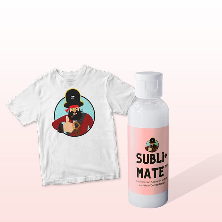 Sublimation Spray for Cotton and Cotton/Polyester Blends.-Concentrate Makes 16oz-Achieve Brighter and More Vibrant Colors. Polycrylic-Free 3oz. Comes with Full Instructions on How to dilute Subli+ Mate