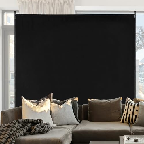 VEVOR Room Divider, Single Panel Room Divider, 6FT Privacy Screen Indoor, Partition Divider for Room Separation, Freestanding Room Divider Panel for Office, Bedroom, Black VEVOR