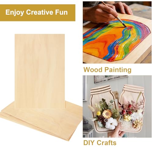 24Pcs 16 x 12 x 1/8 Inch Baltic Birch Plywood Sheets 3mm Unfinished Plywood Sheet for Arts and Crafts, Painting, Pyrography, Wood Engraving, Wood Burning, Laser, Architectural Models ACXFOND