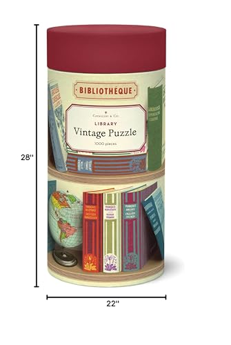 Cavallini 1000 Piece Puzzle, Library Books (PZL/Book) Cavallini