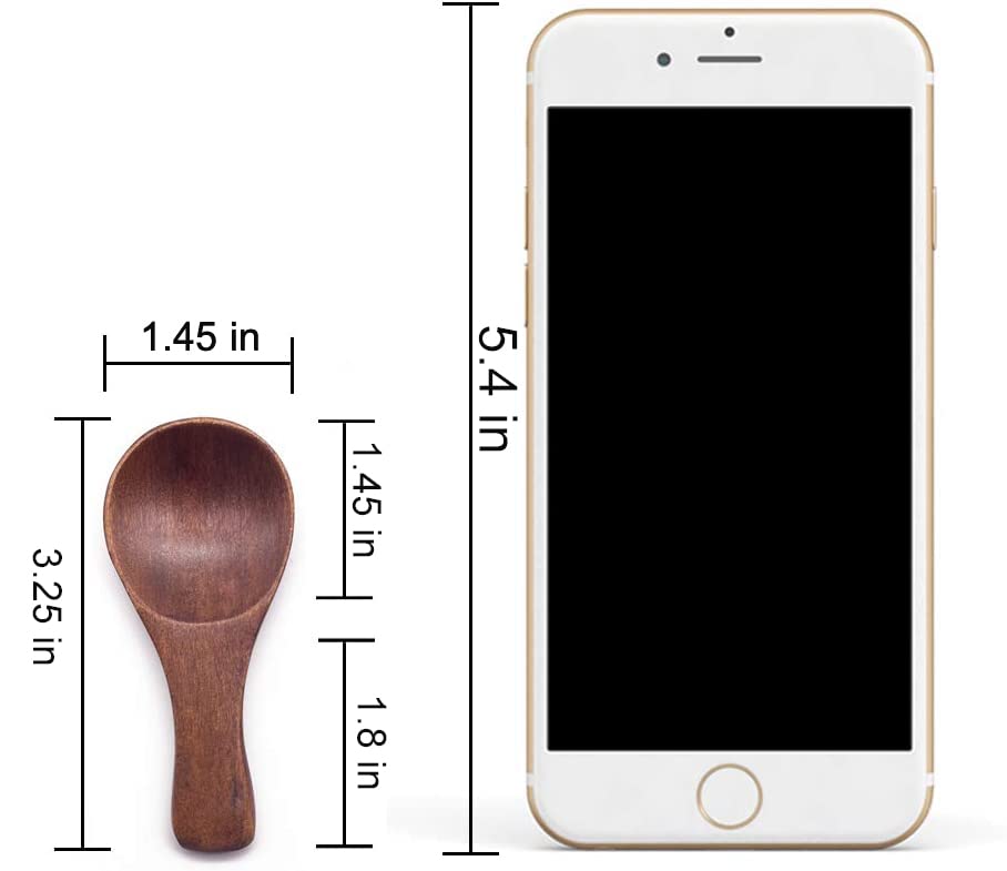 HANSGO Small Wooden Spoons, 10PCS 3.25 inches Ice Cream Salt Spoon Honey Coffee Tea Sugar Salt Jam Mustard Spoons HANSGO