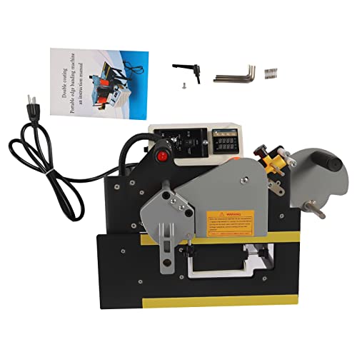 TemoGoda Woodworking Edge Bander Banding Machine, 900W Portable Edge Bander Curve Straight Edge Banding Machine, Double-Sided Gluing, Adjustable speed 5m/Min 110V (C) TemoGoda