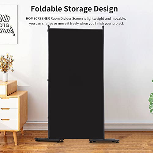Room Divider 6FT Folding Privacy Screens, 3 Panel Partition Room Dividers w/Freestanding Design, Portable Wall Divider for Room Separtation, Fabric Room Divider Panel Sceen for Home Office Bedroom HOMSCREENER