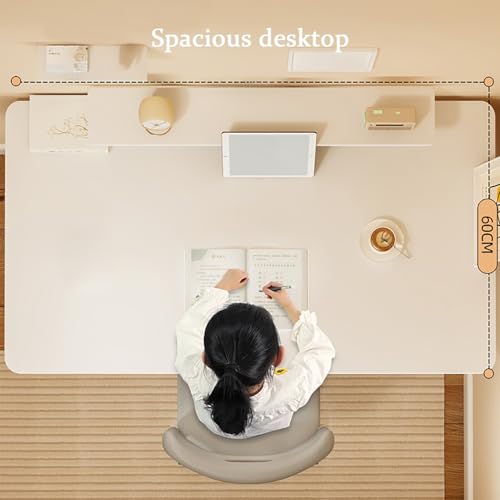 YHdtUO Standing Desk Adjustable Height, Manual Crank Stand Up Desk, White Computer Desk, Carbon Steel Table Legs, Home Office Desk, 1.5 Cm Thick Panel,One Color-120x60cm/47.2x23.6in YHdtUO