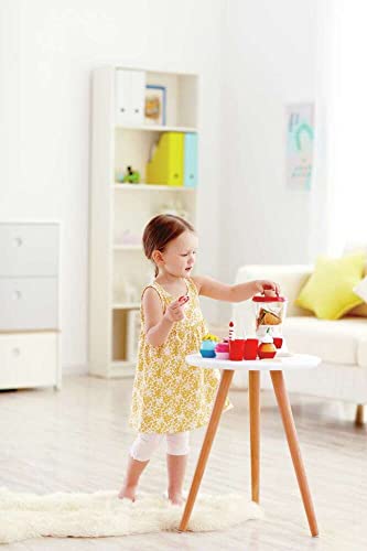 Hape Smoothie Blender | Multicolor Kitchen Smoothie Machine Play Set Complete with Cups & Straws, 9.44 Inch Hape