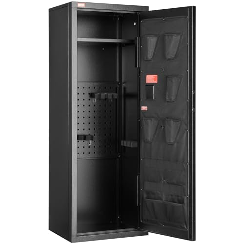 VEVOR 10-12 Rifles Gun Safe, Rifle Safe with Lock & Digital Keypad, Quick Access Tall Gun Storage Cabinet with Removable Shelf, Rifle Cabinet for Home Rifle and Shotguns VEVOR