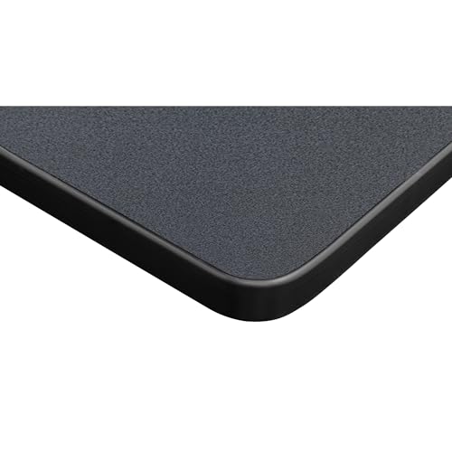 Regency Kee 48" Square Breakroom Table-, Grey Top, Black Legs (TB4848GYBPBK) Regency