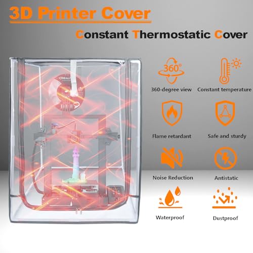 NUENSS-ROR 3D Printer Enclosure for Creality Ender Highly Transparent Waterproof Fireproof 3D Printer Protective Cover for Creality Ender 3 Ender 3 V2 Upgraded Ender 3 V3 Ender 3 V3 KE Ender 3 V3 SE NUENSS-ROR