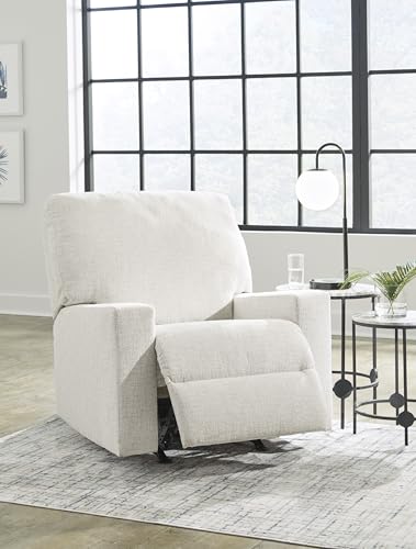 Signature Design by Ashley Rannis Casual Manual Rocker Recliner, White Signature Design by Ashley