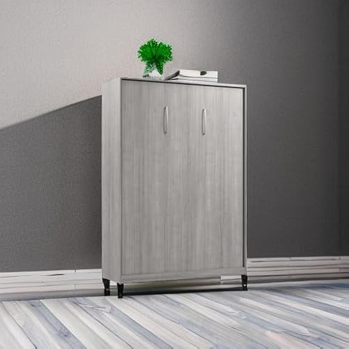 Bestar Claremont 59W Full Murphy Bed in Platinum Gray, Sleeping Arrangement for Multipurpose Area, Bedroom, Guest Room, or Living Room Bestar