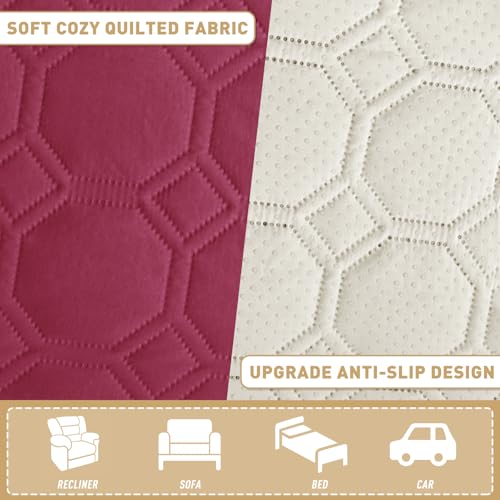 ZNSAYOTX Ultimate Cozy Blankets (30"x70") 100% Waterproof Sofa Mat Blanket for Dog Pets, Bed Couch Protector with Non-Slip Back Washable Durable, Pee Scratch Proof Easy to Clean (Wine Red) ZNSAYOTX