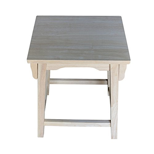 International Concepts 24-Inch Mission Counter Height Stool, Unfinished International Concepts