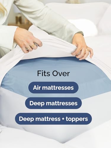 Extra Deep Full Sheet Set - 6 Piece Breathable and Cooling Sheets - Hotel Luxury Bedding for Women, Men, Kids & Teens - Easy & Secure Fit - Soft, Wrinkle Free and Comfy - Extra Deep Pockets - White CGK Unlimited