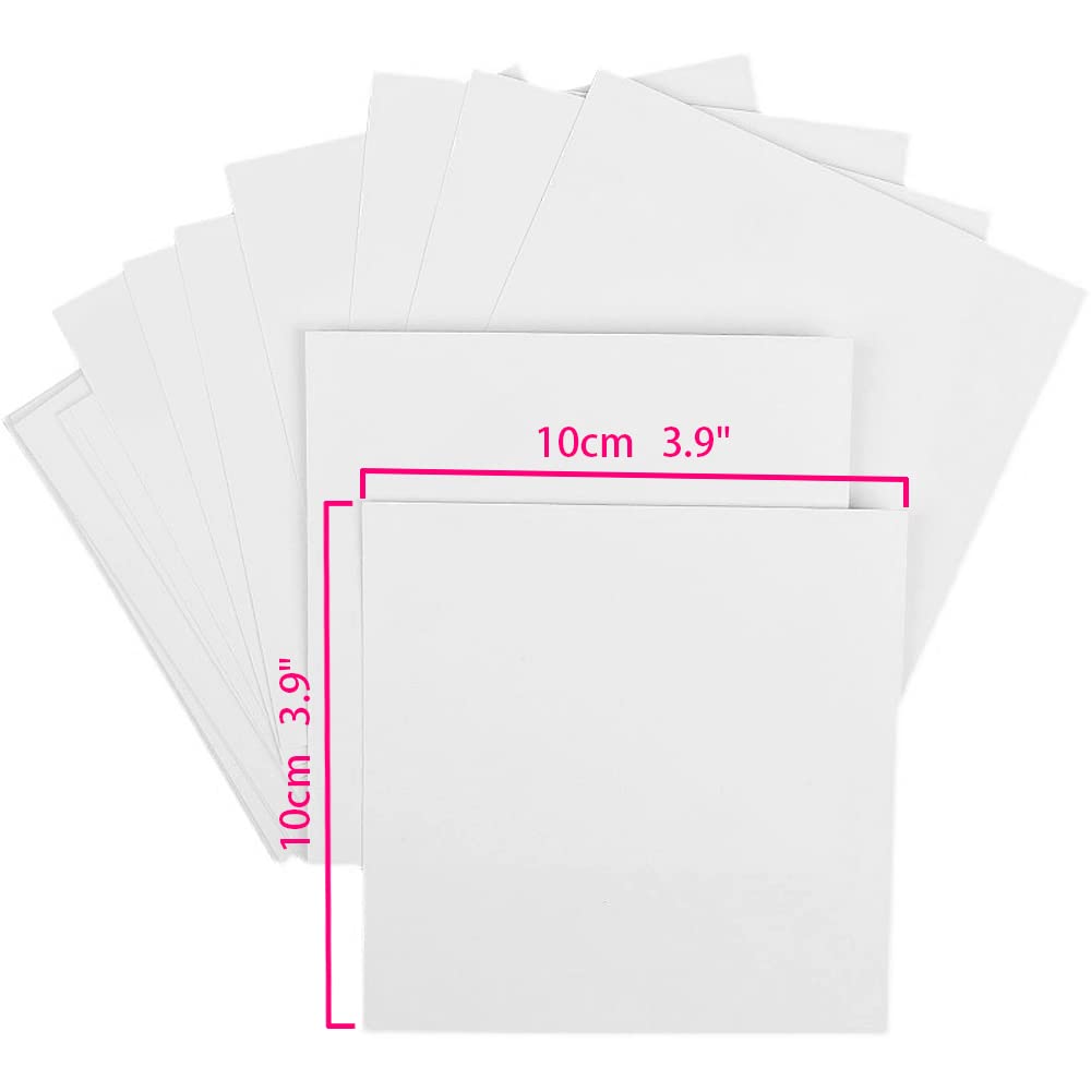 Watercolor Sketchbook,3.9x3.9 Inch Portable Square Mini Watercolor Notebook, 20 Sheets Tearable Watercolor Textured Drawing Papers, 300 GSM (140lb) Art Paper Sketchbook.White qianshan