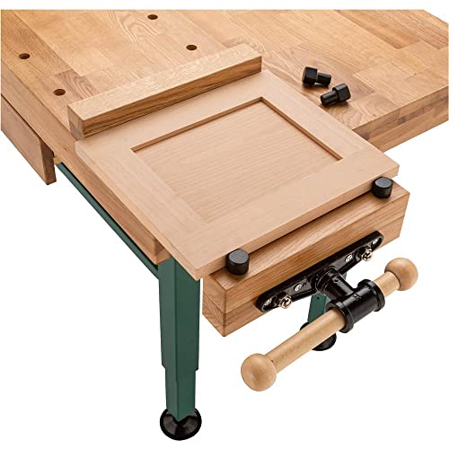 Grizzly T10157 Heavy-Duty Oak Workbench with Steel Legs Grizzly