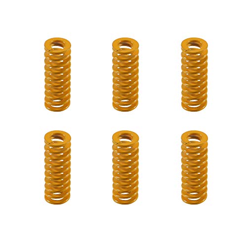 Aokin 3D Printer Bed Springs, 8mm OD 20mm Length Compression Mould Die Springs Light Load for Creality Ender 3, Ender 3 Pro, Ender 3 V2, Ender 3S 3D Printer, 6 Pcs Aokin