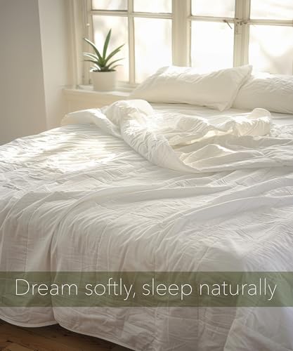 Cooling Comforter, 100% Viscose Fill, Cover: 60% Viscose, 40% Cotton, Lightweight Duvet Insert, Breathable Summer Quilt, Twin Size (73x94 Inches), Imported Desert Breeze Distributing