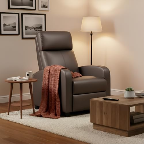 FDW Recliner Chair Reclining Sofa Leather Chair Home Theater Seating Lounge with Padded Seat Backrest
