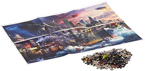 Ceaco - Thomas Kinkade - DC Comics - Justice League Showdown at Gotham Pier - 1000 Piece Jigsaw Puzzle Ceaco