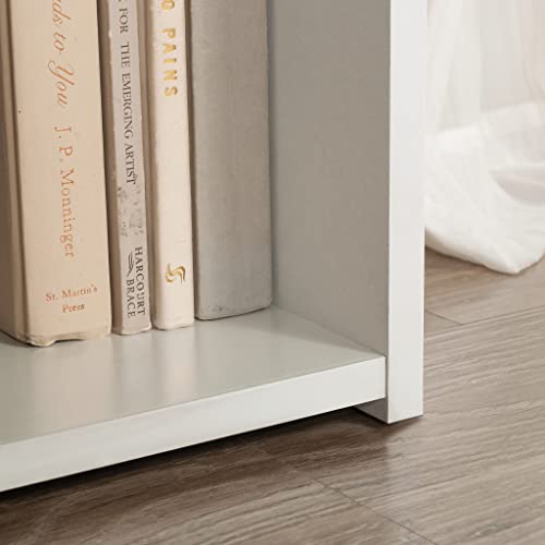 Sauder Beginnings 3-Shelf Bookcase, Bookshelf with Adjustable Storage Shelves, L: 24.57" x W: 11.5" x H: 35.28", Soft White Sauder