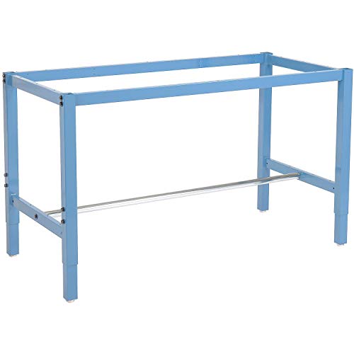 Global Industrial Lab Workbench Adjustable Height Square Tubular Leg, Phenolic Resin Safety Edge, 72" W x 30" D, Blue Global Industrial