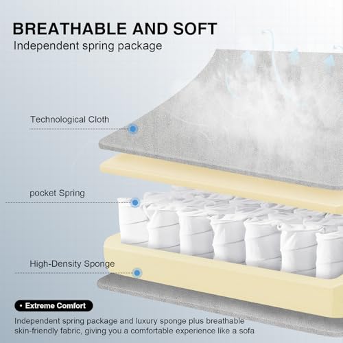 GTPLAYER Gaming Chair, Computer Office Chair with Pocket Spring Cushion, Linkage Armrests and Footrest, High Back Ergonomic Computer Chair with Lumbar Support Task Chair with Footrest GTPLAYER