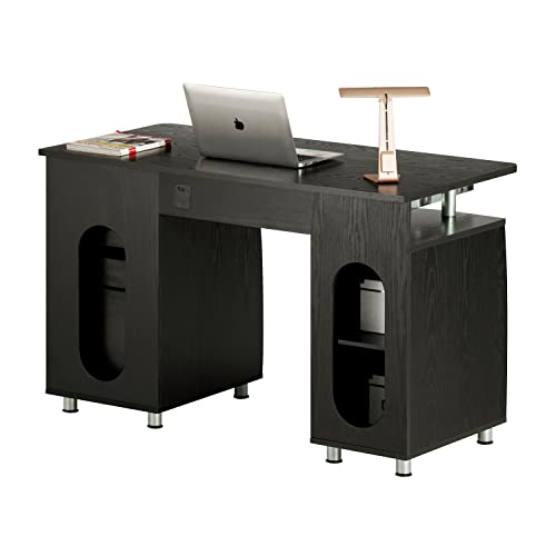 Techni Mobili 47.25" Ergonomic Computer Drawers & File Cabinet for Home Office Storage, Espresso Writing Desk, ONE Size Techni Mobili