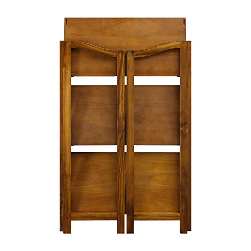 Casual Home Stratford 3-Shelf Folding Bookcase-Warm Brown Casual Home