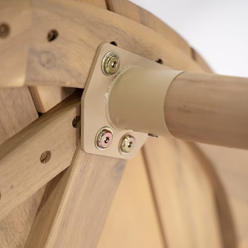 Christopher Knight Home Lalina Outdoor Coffee Table, Acacia Wood Accent Table with Slatted Panel Design, Round Patio Table for Garden Porch Balcony, Low Maintenance Outdoor Furniture, Natural Christopher Knight Home