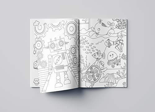 Doodle Coloring For Kids: Blue Edition WoodArtSupply