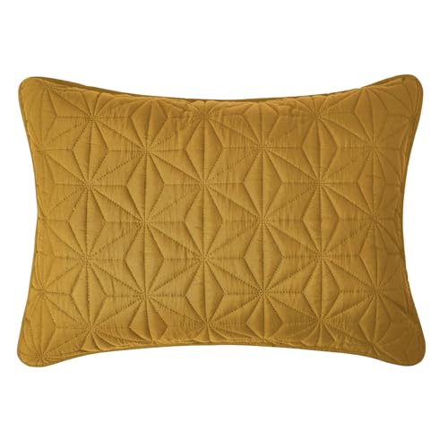 VCNY Home Kaleidoscope Pattern 3 Piece Quilt Set, Full Queen, Gold VCNY Home