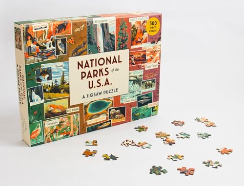 National Parks of The USA A Jigsaw Puzzle: 500 Piece Puzzle (Americana) WoodArtSupply