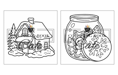 Cozy Christmas: Cute and Cozy Coloring Book for Adults & Teens Featuring Easy and Bold Christmas Designs WoodArtSupply