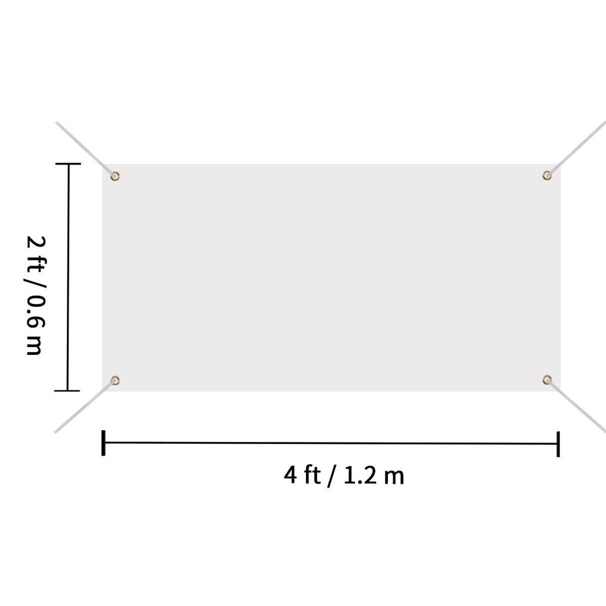 2 Pcs Sublimation Banner blank banners to decorate vinyl,2x4 Ft Polyester Oxford Cloth Blank Banner Signs with Hanging Ropes DIY Banner Sign for Business Office Supply for School Wedding Birthday GEKIXUTP