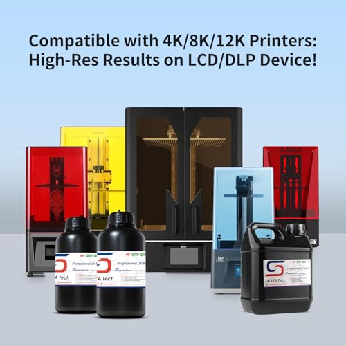 Siraya Tech Tenacious 3D Printer Resin Flexible 405nm UV-Curing Resin with High Impact Resistance Standard Photopolymer Resin for LCD DLP 3D Printing (2000g, Clear) Siraya Tech