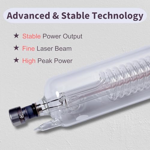 RECI CO2 Laser Tube 100W (Peak 130W) 1400mm W4/S4 for CO2 laser Engraving Cutting Machine Reci