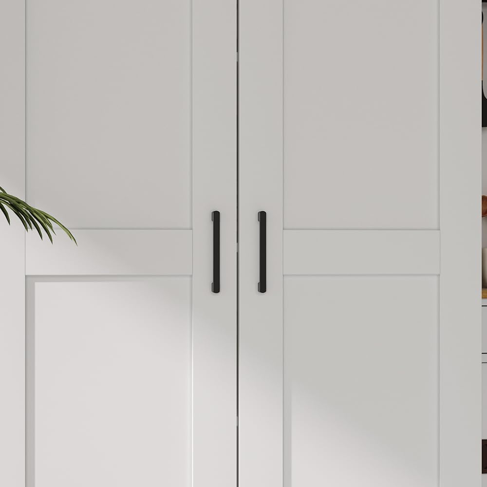 White Tall Kitchen Pantry Cabinet Organizers and Storage with Doors and Adjustable Shelves,Wood Large Gabinetes Para Cocina Office Bookshelf for Laundry Room Cabinets (31.5”W*15.7”D*71”H) Fenghua Lizhi