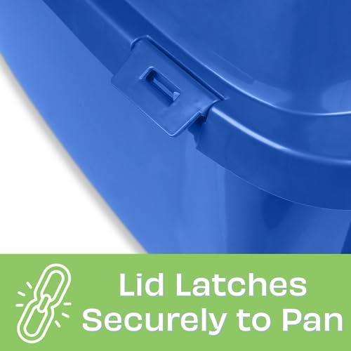 Van Ness Pets Odor Control Extra Large, Giant Enclosed Cat Pan with Odor Door, Hooded, Blue, CP7 Van Ness