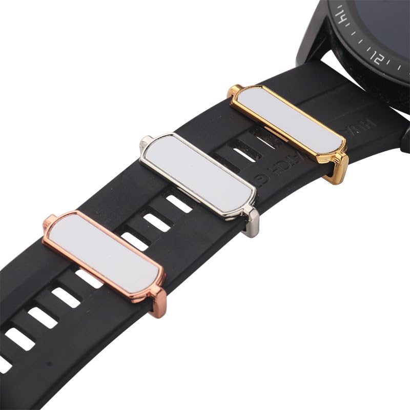 Dielianyi Blank Sublimation Watch Charms for Smartwatch Bands Personalized Sublimation Watch charm Blank set (Set of 10) (rectangle) Dielianyi