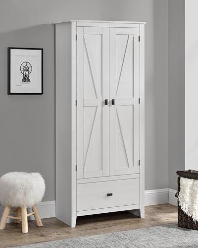 SystemBuild Evolution Farmington 30 inch Wide Storage Cabinet, Ivory Pine Ameriwood Home