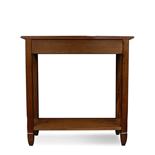 Leick Home 10059 Rustic Slate Tile Hall Console Sofa Table with Shelf, Rustic Oak Leick Home