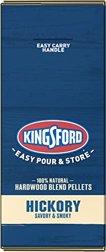 Kingsford 100% Natural Hickory Hardwood Blend Pellets - For All BBQ Grills & Smokers, 18 lbs Kingsford