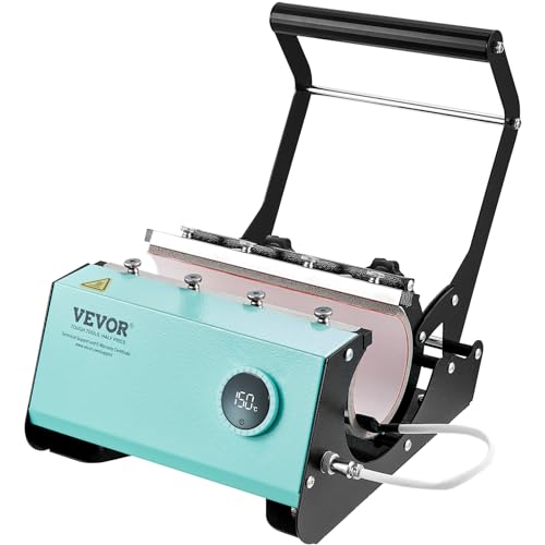 VEVOR Tumbler Heat Press Machine, Tumbler Press for 30OZ 20OZ Sublimation Straight Skinny Tumblers, with Knob Control Temp&Timer Setting for 11-16oz Mugs, Mug Press with Paper Heat Tape Gloves-Green VEVOR