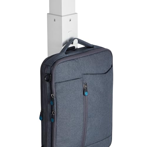 AVLT 47" Height Adjustable Mobile Workstation with Tilting Desk (3 ft 11 inches) - Foot Pedal Pneumatic Standing Desk Cart - Mobile Laptop Cart - Mobile White Cart with Brake Casters AVLT