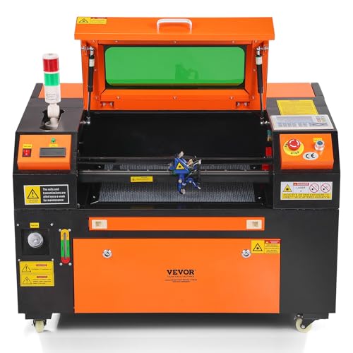 VEVOR 50W CO2 Laser Engraver, 12 x 20 in, 19.7 IPS Laser Cutter Machine with 2-Way Pass Air Assist, Compatible with LightBurn, CorelDRAW, AutoCAD, Windows, Mac OS, Linux, for Wood Acrylic Fabric More VEVOR