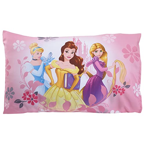 Disney Pretty Princess Toddler Bed, 4 Piece Set, Pink Disney
