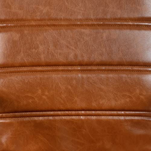 Flash Furniture Whitney Mid-Back Desk Chair - Brown LeatherSoft Executive Swivel Office Chair with Black Frame - Swivel Arm Chair Flash Furniture