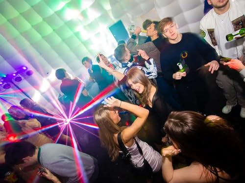 Vinfgoes Portable Large White Inflatable Party Tent Night Club Room House Marquee Air Cube Tent with Wall Washer Light for Wedding Party Events (26.2x26.2x16.4ft) Vinfgoes